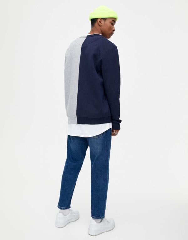 Two-tone Sweatshirt With Neon Detail – The Retailer
